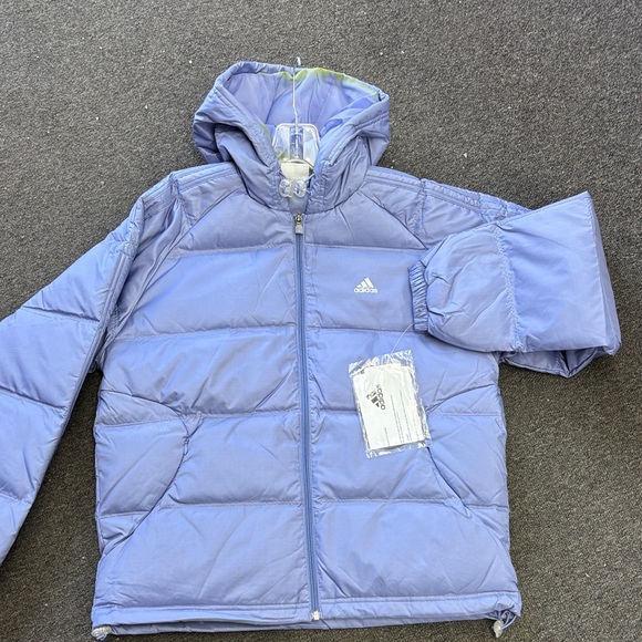 adidas Jackets & Blazers - Adidas Sky Blue Hooded Jacket